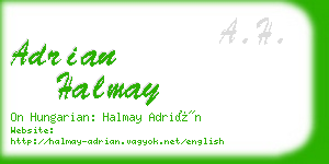 adrian halmay business card